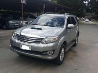 2015 Toyota Fortuner V 4x2 VNT Diesel Silver For Sale 