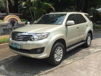 Fresh Toyota Fortuner 2012 AT Beige For Sale 