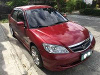 2004 Honda Civic VTi AT Red Sedan For Sale 