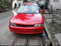 Mitsubishi Lancer 1993 Manual Red Sedan For Sale 