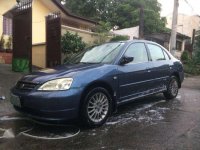 Honda Civic Vti-S 2002 Blue Sedan For Sale 