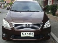 Toyota Innova G Diesel 2014 Brown For Sale 