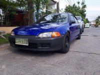 Honda Civic 1993 Manual Blue Sedan For Sale 