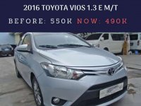 2016 Toyota Vios 13 E MT First Owned