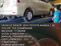 Selling Toyota Avanza 2014 Manual Gasoline in Las Piñas