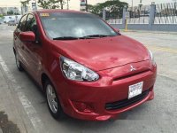 Red Mitsubishi Mirage 2015 at 37000 km for sale