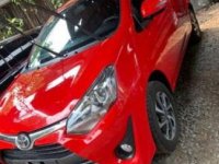 Sell Red 2018 Toyota Wigo at Manual Gasoline at 2800 km in Quezon City