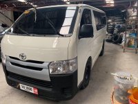 Selling White Toyota Hiace 2017 Manual Diesel at 20000 in Quezon City