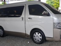 Selling White Toyota Hiace 2017 at 10000 km in Quezon City