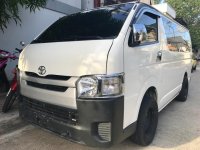 White Toyota Hiace 2017 Manual Diesel for sale in Quezon City