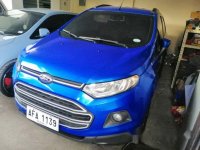 Blue Ford Ecosport 2015 Automatic Gasoline for sale=