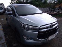 Silver Toyota Innova 2017 Manual Gasoline for sale in Davao City