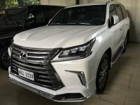 White Lexus Lx 2017 Automatic Diesel for sale