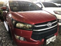 Red Toyota Innova 2017 Manual Diesel for sale