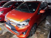 Orange Toyota Wigo 2018 Manual Gasoline for sale 