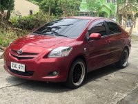 Selling Red Toyota Vios 2007 Sedan Manual Gasoline at 140000 km 