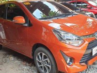 Orange Toyota Wigo 2019 Manual Gasoline for sale 
