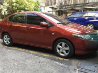 Red Honda City 2009 at 94000 km for sale 