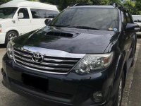 Black Toyota Fortuner 2014 at 75000 km for sale 