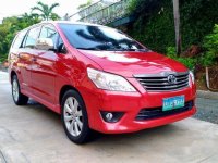 Red Toyota Innova 2013 Manual Diesel for sale