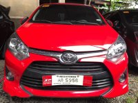 Red Toyota Wigo 2019 Hatchback for sale in Quezon City 