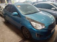 Selling Blue Mitsubishi Mirage 2017 Manual Gasoline  