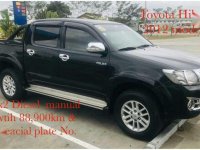 Black Toyota Hilux 2012 for sale in Manual