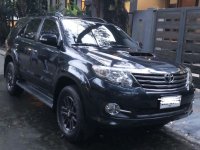 Black Toyota Fortuner 2014 for sale in Quezon City