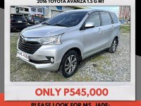 Selling Brightsilver Toyota Avanza 2016 in Mandaue