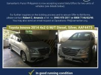 Silver Toyota Innova 2014 for sale in Quezon