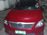 Red Toyota Innova 2013 for sale in Bulacan