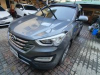 Grey Hyundai Santa Fe 2015 for sale in Automatic