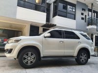 Pearl White Toyota Fortuner 2015 for sale in Automatic