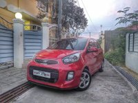 Red Kia Picanto 2016 for sale in Davao