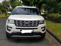 Pearl White Ford Explorer 2016 SUV / MPV at Automatic  for sale in Quezon City