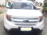 Pearl White Ford Explorer 2014 for sale in Automatic