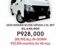 2020 Nissan NV350 Urvan 2.5 Standard 15-seater MT in Cainta, Rizal