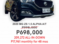 2020 MG ZS 1.5 Alpha FWD AT in Cainta, Rizal