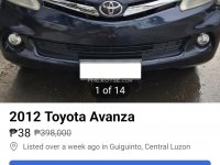 2012 Toyota Avanza  1.3 E M/T in Guiguinto, Bulacan