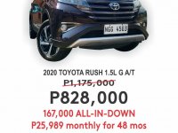 Sell White 2020 Toyota Rush in Cainta
