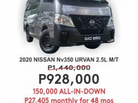 White Nissan Nv350 urvan 2020 for sale in Manual