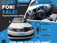White Toyota Fortuner 2012 for sale in Quezon City