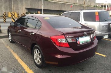 Honda Civic 1.8 S MT 2013 Red Sedan For Sale 