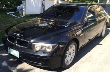 BMW 745i V8 4L AT 2002 Black For Sale 