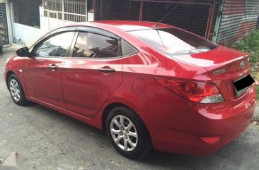 2012 Hyundai Accent Manual Red Sedan For Sale 