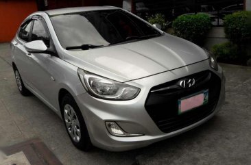 2013 Hyundai Accent Sedan AT Gas Silver For Sale 