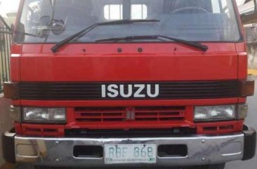 Isuzu Forward Dropside 21ft 6HE1 Red For Sale 