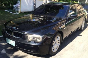 BMW 745i 4L AT 2002 Black Sedan For Sale 