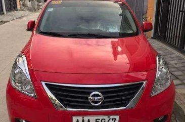 2013 Nissan Almera AT Red Sedan For Sale 