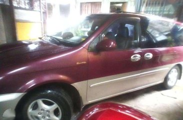 Kia Carnival 2000 Manual Red Van For Sale 